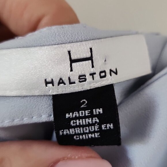 H BY HALSTON | Overlay Layered Dress strapless baby blue sz 2 - Picture 8 of 8